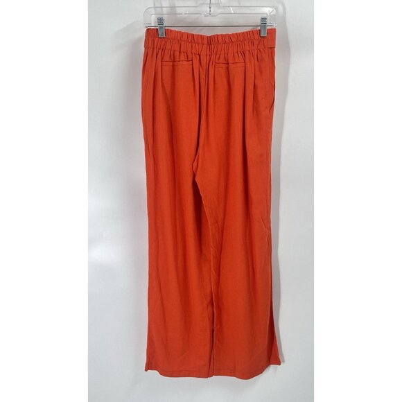 Monteau LA 2 Piece Smocked Tank Wide Leg Pants Burnt Orange Sz Large - Picture 8 of 10
